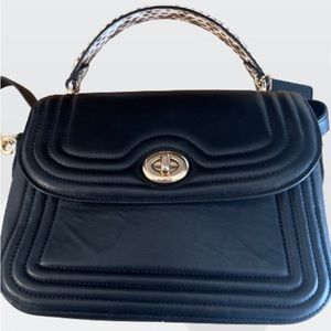 Coach Marlie Top Handle Satchel With Border Quilting in black